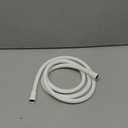 Shower Hose Extra Long, Ultra-Soft Silicone Shower Hose Replacement, Anti-Kink Designed Handheld Shower Head Hose Extension with Brass Insert and Nut, 79 Inches, White