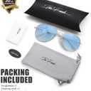 The Fresh Classic Metal Frame Mirror Lens Aviator Sunglasses with Gift Box (28-gold)