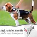 Escape-Proof Dog Harness Medium Size Dog Soft No Pull Padded Lightweight Reflective Adjustable Breathable Mesh Harness with Handle - Step in Medium Sized Vest Harness for Puppy, Gray, M