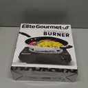 Elite Gourmet ESB100B Countertop Single Coiled Burner Electric Hot Plate, Temperature Control, Indicator Light, Easy to Clean, Black