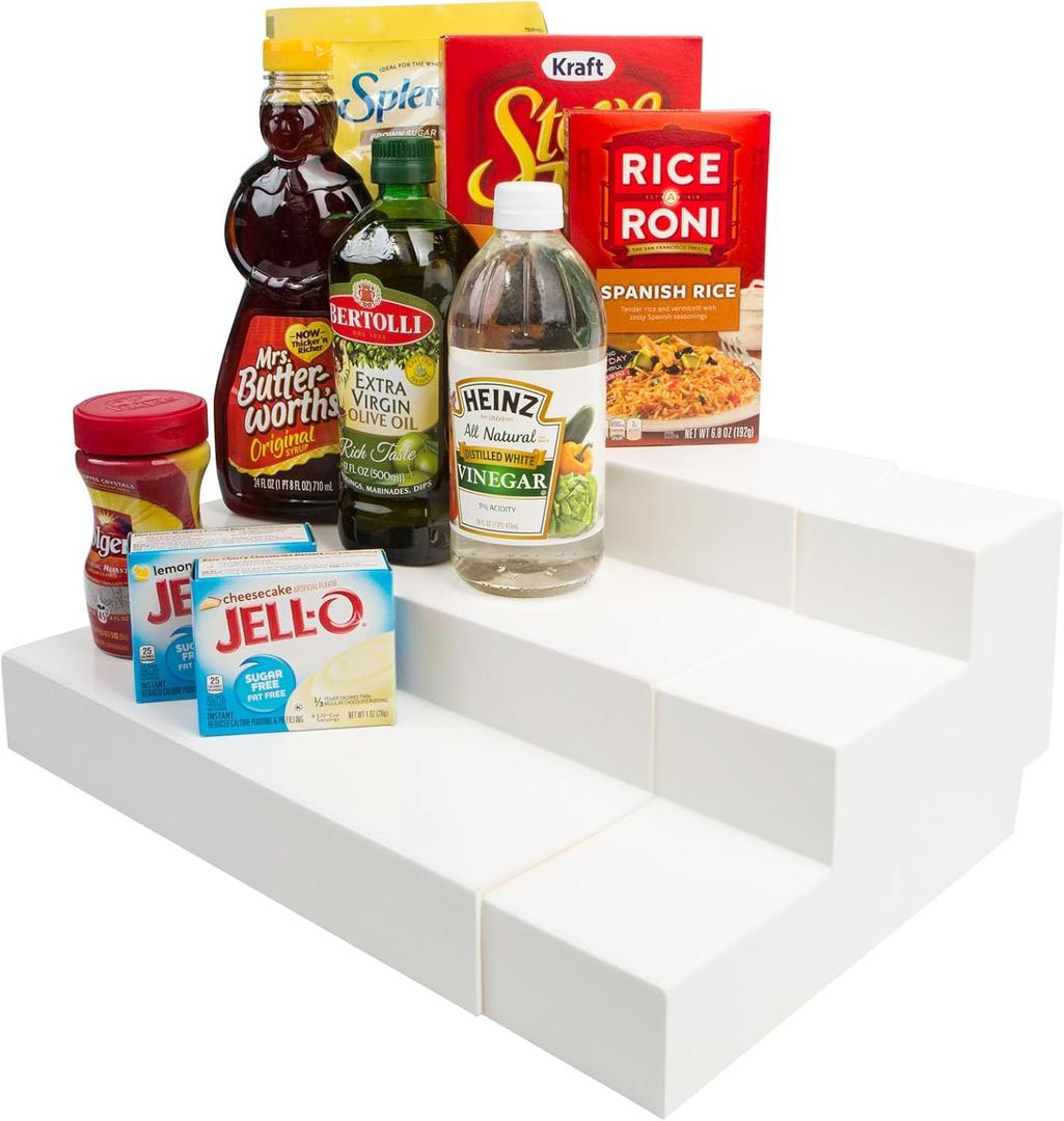 Dial Industries 3 Tier Adjustable Canned Goods Shelves for Kitchen Cabinet and Pantry Organization, Mega