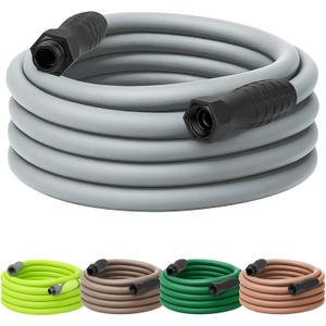 Flexzilla Colors SwivelGrip Garden Hose 5/8 in. x 50 ft., Lightweight All-Weather Water Hose, Durable and Flexible, Leak-Free Connections, Slate Grey