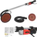 800W Electric Drywall Sander, Power Sander Popcorn Ceiling Removal Tool Commercial 6 Adjustable Variable Speed (1000-2000RPM) Disc Sander w/6 Sanding Pads, Sanders for Woodworking