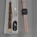 Smart Watch for Women Men Fitness: Smart Watch for iPhone&Android Bluetooth Call with SpO2 Sleep Heart Rate Monitor,IP68,Fitness Tracker with 120+Sport,Reloj Inteligente 30 Day+Battery Life, 2 Bands (Gold-Pink)