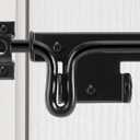 Door Lock Bolt Gate Latch - Heavy Duty Fence Slide Latches Outdoor Doors Latches Hardware Vinyl Gates Locks Black Barrel Bolt Locking Sliding Bolt Latch Padlock Hole for Wooden Fence Yard Shed Barn
