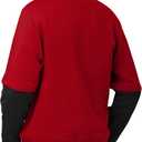 FOCO NFL Mens NFL Team Logo Wordmark Long Sleeve Hooded Button Up Shirt (Red, S)