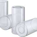 Aspen Creative 23647-60-4 Clear Glass Shade, 1-5/8" Fitter Size, 3-3/4" Diameter x 7-1/2" Height, 4 Pack