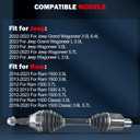 cciyu NCV10040XD CV Axle Shaft Assembly Fit For Jeep Grand Wagoneer L 3.0L 6.4L 5.7L For Ram 1500 3.0L 3.6L 3.7L 4.7L 5.7L,For Ram 1500 Classic 3.0L 3.6L 5.7L 2012-2023 Front Left Right