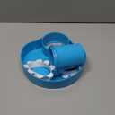 Car Seat Cup Holder Snack Tray: Travel Tray for Kids Car Seat Food Tray for Kids Travel, Toddler Carseat Eating Plate Table, Kid Road Trip Table Essentials Accessories, Light Blue