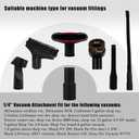 E.LUO Universal Vacuum Cleaner Replacement Brush Tip Accessory Combination for Shop Vac Accessories,32mm (1 1/4 inch Vacuum attachments) and 35mm (1 3/8 inch) Vacuum Accessories Dusty Brush Kit, 7 Set