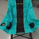 Oversized Rocking Camping Chair with Headrest & Cup Holder - 400lbs Capacity, 600D Oxford Fabric, Easy Fold Portable Outdoor Rocker Chair for Camping, Backyard, Beach, Blackgreen