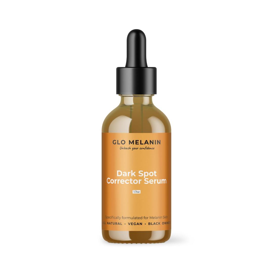 Glo Melanin Dark Spot Remover for Face - Dark Spot Corrector Serum with Vitamin C - Reduces Discoloration and Hyperpigmentation
