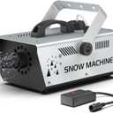 1000W Snow Machine With Wireless Remote Control and Wired Control 1L Tank for Christmas Wedding Photography Parties Kids Stage Parades DJ Parties