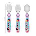 Disney Minnie Mouse Toddler Forks and Spoons Bundle - 6 Pieces - Dishwasher Safe Utensils