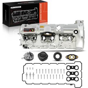 A-Premium Upgraded Aluminum Only Engine Valve Cover Kit - Compatible with BMW (E60 E70 E82 E83 E84 E89 E90 E92) Model - 2007-2013 - 2.5L 3.0L - 125i 128i 130i 323i 325i 328i 525i 528i 530i X1 X3 X5 Z4