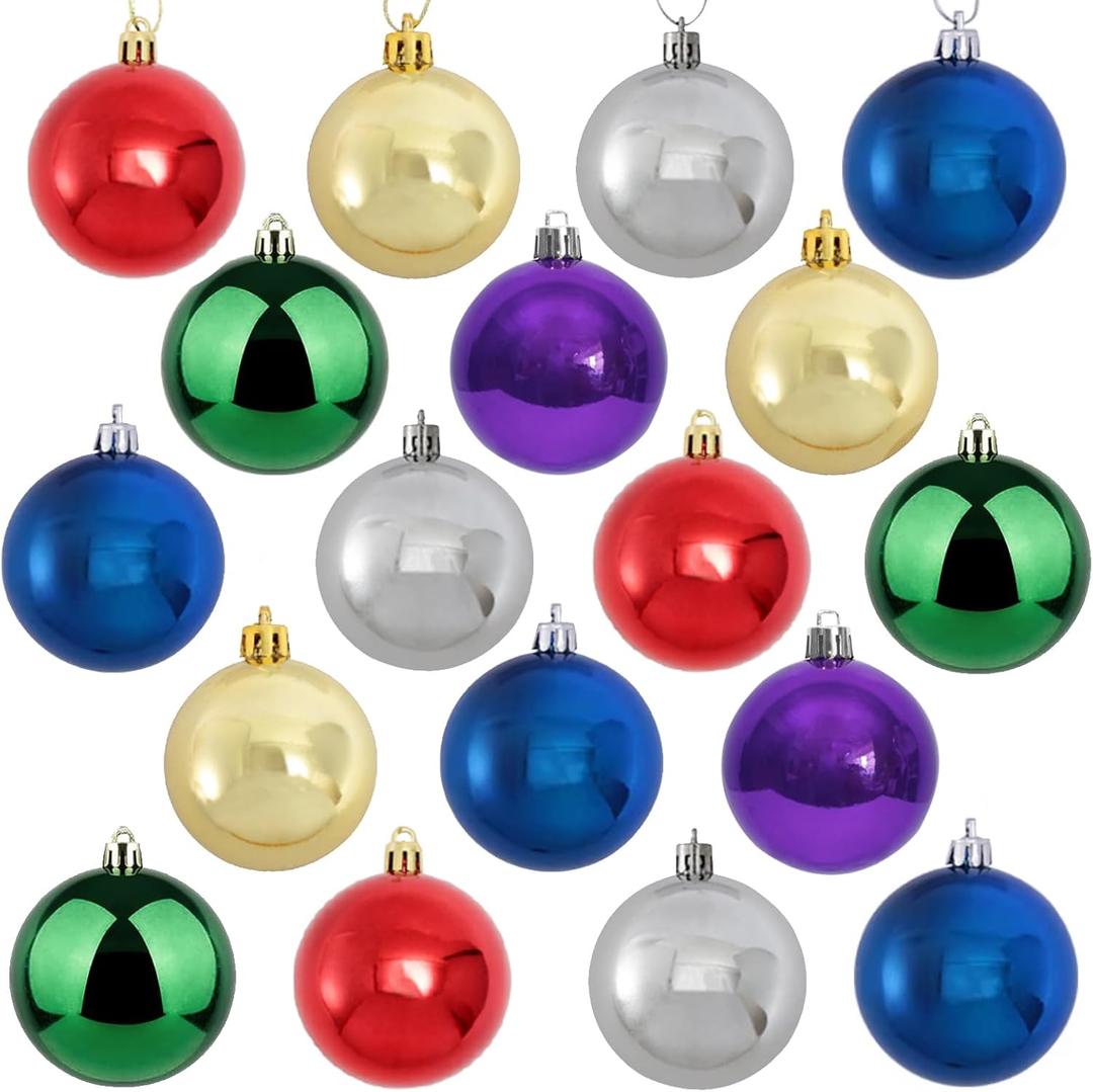 KTKDE Christmas Balls Decoration 36 Pcs/2.36in Christmas Tree Decorations Shatterproof Hanging Ornament Balls for Holiday Wreath Xmas Tree Decor Colorful Ball for Party Event