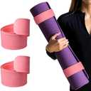 2 Pcs Yoga Mat Strap, Yoga Mat Scrunchie Slap Band for Carrying & Storage - Secure for Travel, Fits Most Standard Mats