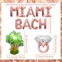 Miami Bach Balloon Banner Balloon Miami Themed Bachelorette Party Decor | Miami Themed Bachelorette Party Decorations Rose Gold Balloon Beach Miami Birthday Bridal Shower Engagement Party Supplies