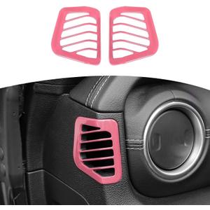 For Jeep JL Dash Side Air AC Vent Trim Cover for Jeep Wrangler JL JLU Gladiator JT 2018-2023 Pink Interior Accessories 2pcs