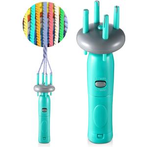 Enhon Cord Maker Portable Fringe Twister, Handheld Cord Maker for Craft Yarn Making Twister for Beginners (Patent Pending) (Green)