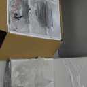 BOLUO White Nightstand with Charging Station, LED Night Stand with 2 Fabric Drawers, Bedside Table with USB Ports and Outlets, Nightstand for Bedroom Modern