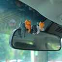 2 x Cute Cat Car Interior Accessories Dashboard Decorations, 29 Piece Car Dash Decor Rearview Mirror Ornament Cute Pussy Figures Anime Decor for Car Home Garden Office