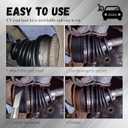2PCS CV Boot Repair Kit includes 4 Stainless Steel Clamps & 6 Cable Ties,CV Axle Boot Repair Kit for 19mm to 24mm Shafts,Flexible Axle Boots with Wear,Water,Heat Resistance