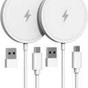 Magnetic Wireless Charger for iPhone 15W Max Fast Mag Safe Wireless Charging Pad Compatible with iPhone 17/16/15/14/13/12 Series and AirPods 3/2/Pro 2/Pro, White