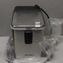 Aeitto Countertop Ice Maker Machine, 26lbs Ice in 24H, 8 Bullet Ice Cubes in 6 Mins, Self-Cleaning Portable Ice Maker with 2 Ice Sizes, Basket & Scoop for Home, Kitchen, Office, Stainless Steel