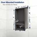Shower Niche Stainless Steel Gray 24H X 12W No Tile Needed