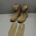 FREE SOLDIER Womens Tactical Boots 8 Inches Lightweight Combat Boot Durable Military Work Outdoors Boots Desert Boot for Women (7, Tan-thin)