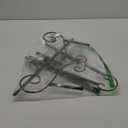 46" H Metal Round Tube Scroll Display Easel, Classic Black Decorative Large Adjustable Floor Standing Easel with Chain Support, Perfect for Showcasing Pictures, Artwork, Picture Frame Wedding Sign Etc