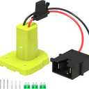 for Power Wheel Battery Adapter, Compatible with Ryobi 18V Battery, with Wire Harness Connector, 12AWG Wire, Fuse Holder & 30A Fuses, Compatible with Fisher-Price Ride-On Cars