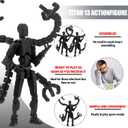T13 Action Figure Already Assembled Accessories,T13 Multi-Jointed Movable,for Collectors Desktop Decorations t-13 Movability 3D Printed Toys (Black, 7.2inch)