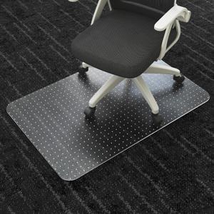 Office Chair Mat for Carpet Floors, 48" x 30" Clear Desk Chair Mats for Low Pile Carpeted Protector, Sturdy PVC Computer Chair Mats Anti-Slip and Easy to Clean for Home & Office