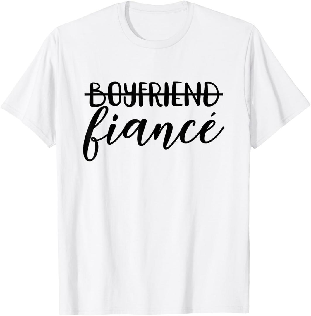 Boyfriend Fianc, Engagement, Engaged Couple, Matching T-Shirt, Small