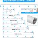 Tension Curtain Rod 41-146 In (4-12ft), Extra Long Tension Rod No Drilling For Patio Windows, White Shower Curtain Rod For Room Divider,One-Click Telescopic Rod, Outdoor Curtain Rods Never Rust