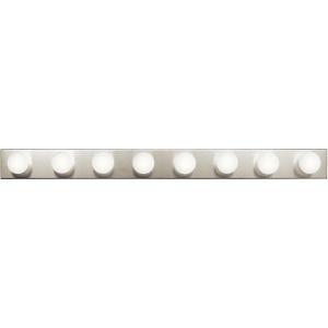 Kichler Linear 48" Bathroom Vanity Light Fixture, 8-Light Modern Brushed Nickel Bath Bar for Bathroom Lighting over Mirror, Transitional Style (48" x 4.25" x 2"), 628NI