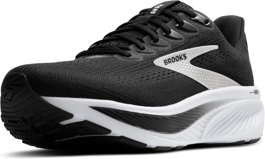 Brooks Womens Ghost 17 Neutral Running Shoe (8 Wide, Black/Grey/White)
