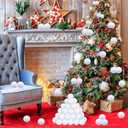 Fake Snowballs 50 Pcs,Snowballs for Kids Indoor,Snow Fight Balls,Soft Artificial Outdoor Snow Balls,Parent Child Throwing Game Christmas Decor Party Supplies,with 50pcs Christmas Stickers