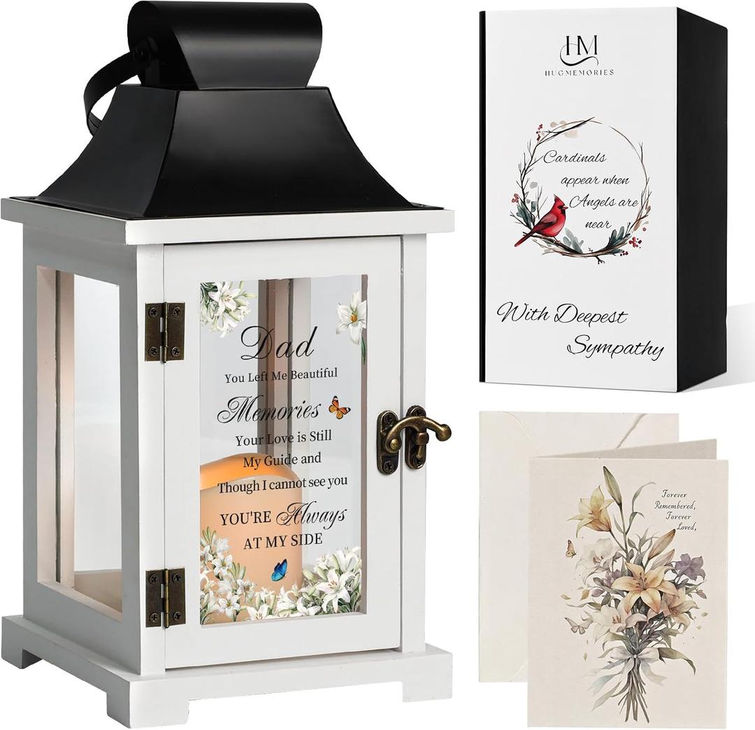 Memorial Gifts for Loss of Dad, Memorial Lantern, Loss of Father Sympathy Gift, Bereavement Gifts in Memory of Loved One, Condolences Gift for Loss of Father