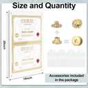Briwooody 14 x 20 Acrylic Double Diploma Frame for Two 8.5 x 11 Diplomas, Certificates, Degrees, Documents Wall Mount Picture Frame Self Adhesive Floating Frameless Photo Display(Clear)