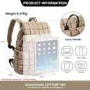 XSUIOY Quilted Backpack Purse for Women Small Lightweight Puffer Puffy College Laptop Backpack Nylon Casual Bookbag Daypack Top Flap Drawstring Padding Hiker Travel Gym Backpack(Khaki)