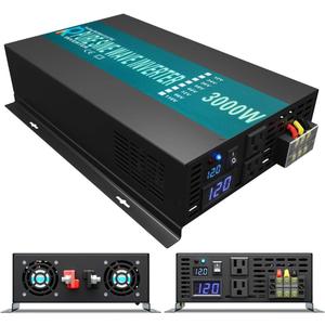 WZRELB RBPRC300012 3000W 12V 110~120V Pure Sine Wave Solar Power Inverter with Remote Control Switch