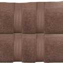 Home Weavers Elegance Essentials 550GSM 100% Cotton Zero Twist Quick Dry Bath Towel (2 Pcs) - 27"x54", Chocolate