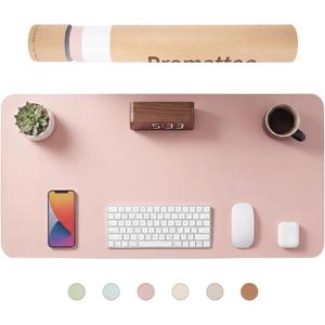 Silicone Desk Mat for Minimal, Creative, Vanity Desk Reduces Glare, Comfortable Viewing Writable, Non-Slip, Waterproof, Roll-Up Food-Grade Platinum-Cured Silicone, Gift TubeBlush Pink