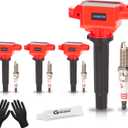 Set of 4 Upgraded Ignition Coil Pack and Iridium Spark Plugs fits for Mazda CX-5 2013-2018, 3 2012-2019, 3 Sport 2014 2016-2018, 6 2014-2017, MX-5 Miata 2016-2018, CX-3 2016-2020