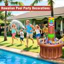 Luau Inflatable Tiki Cooler 47" Super Large Capacity (100+ Cans), Tropical Party Pool Beach Essentials, Instant Setup Portable Drink Cooler for Hawaiian Themed Outdoor Entertaining