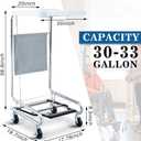1 Pcs Hamper Stand with Step-on Foot Pedal and Self-closing Lid, Laundry Room Storage, Metal Frame, Holds 30-33 Gallon Capacity Bags for Dorm, Hotel, Home (Bags Not Included), 17.7 X 19.7 X 38.6 Inches