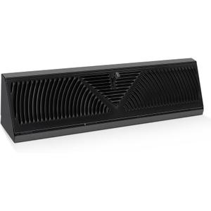 Baseboard Register Diffuser Vent Covers: 18 Inch Baseboard Diffuser (Duct Opening Size) - Smooth Air Adjust Lever & Easy Install for Home Floor Wall Register Vent Cover - Black